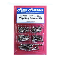 Marine Fasteners 72 Piece SS Tapping Screw Kit